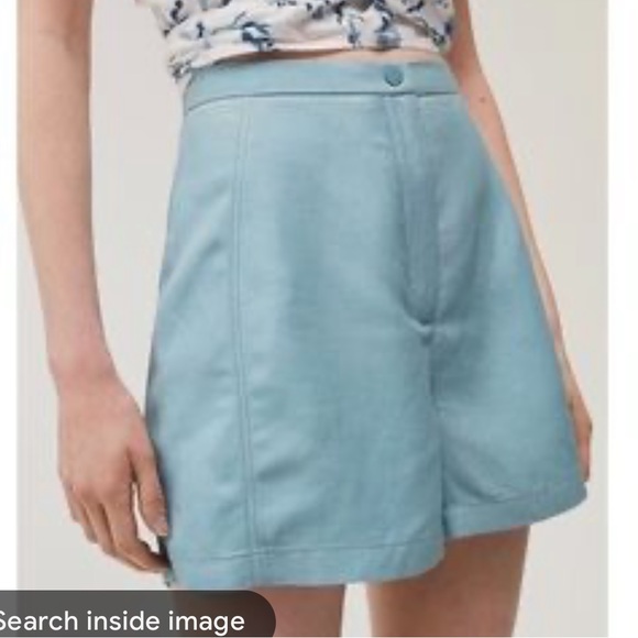 Aritzia Wilfred sevigne light blue shorts size 2 - Picture 2 of 7